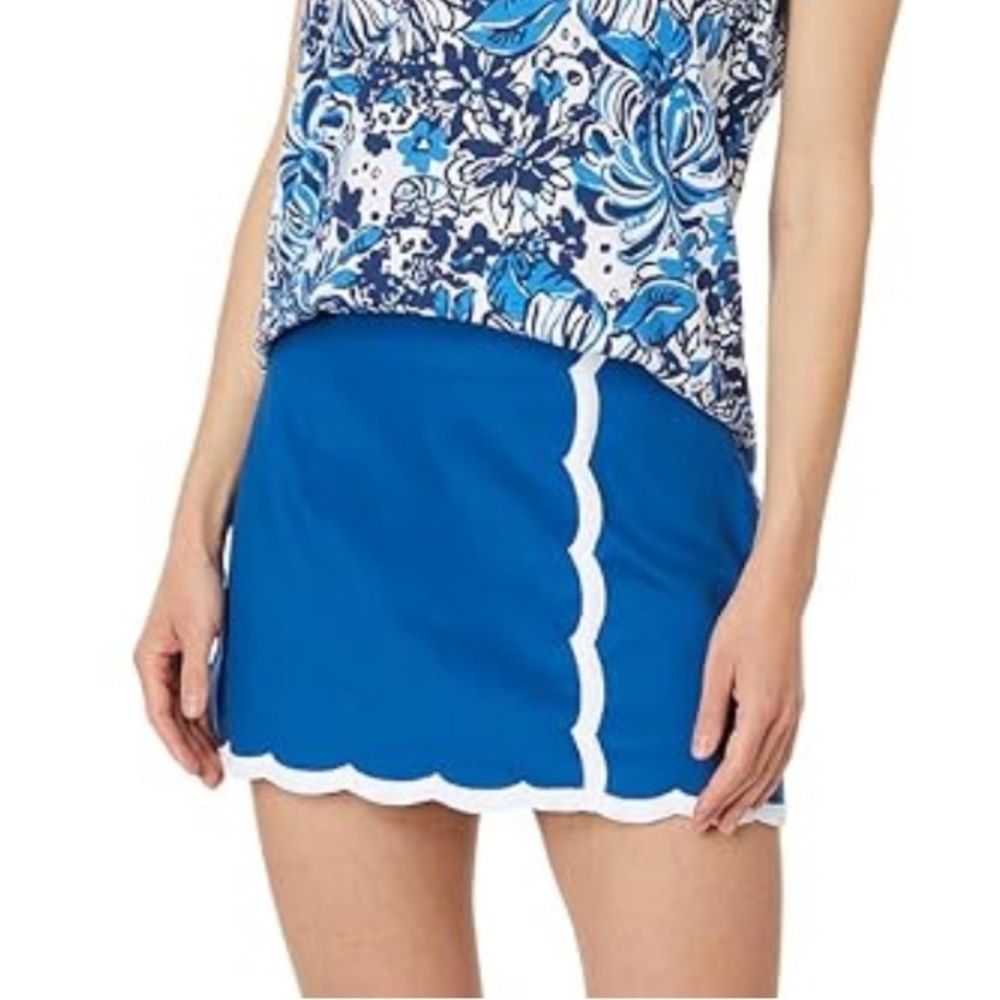 Lilly Pulitzer Michelina Mini Skort Barton Blue Size 12 - Picture 9 of 10